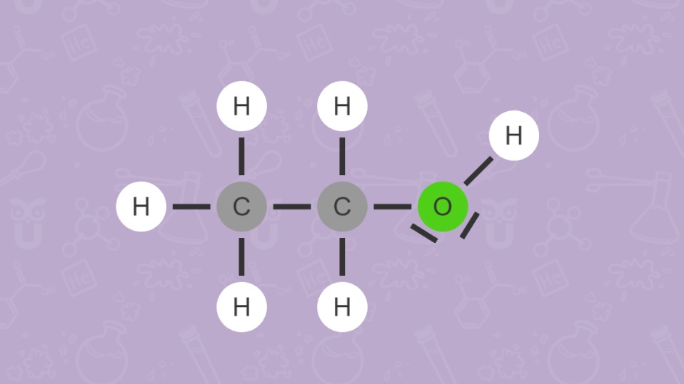 Strukturformel von Ethanol