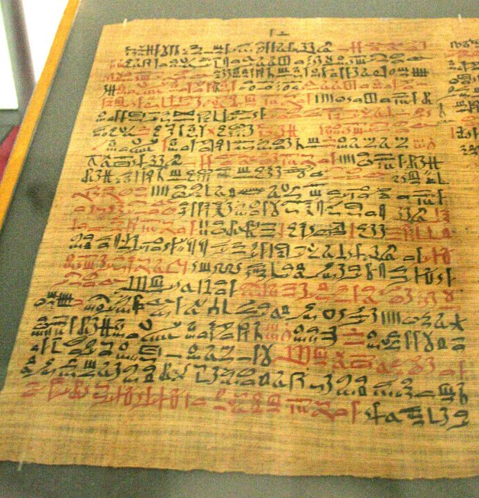 Im Papyrus Ebers (1 550 v. Chr.), einem medizinischen Schriftstück aus dem alten Ägypten, werden
         hunderte von Heilpflanzen beschrieben.