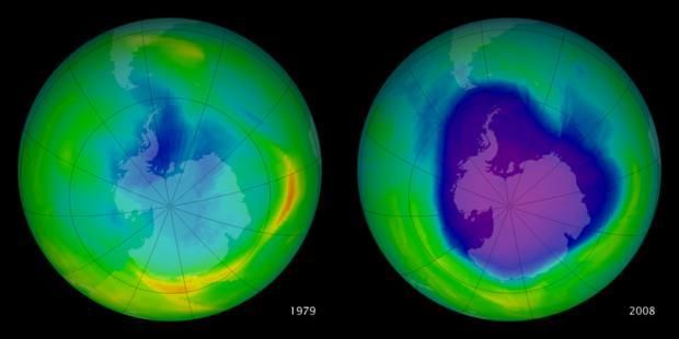 Das Ozonloch über der Südhalbkugel (1979-2008)