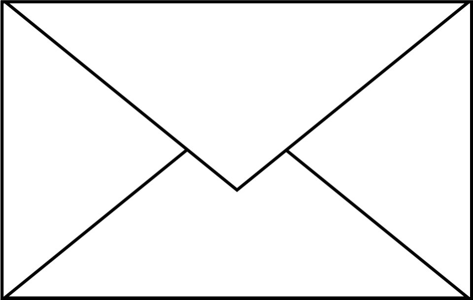 Die Rückseite eines Briefkuverts