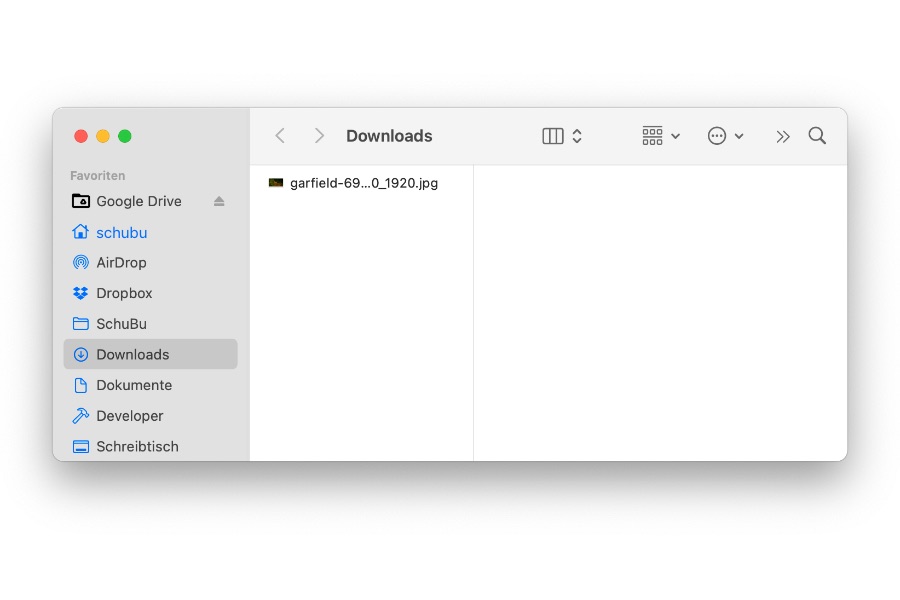 Download Ordner auf macOS