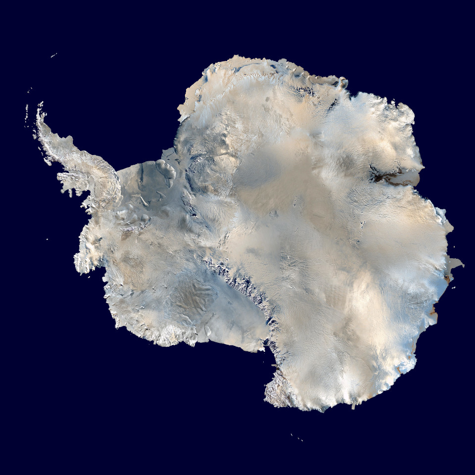 Ein Bild der Antarktis aus dem Weltall